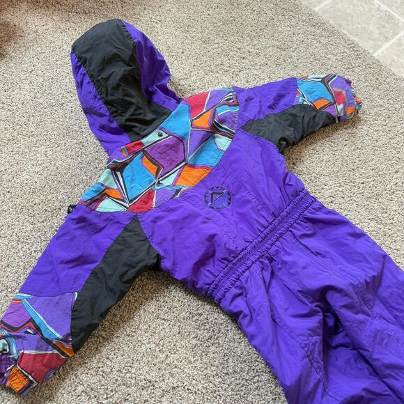 Mountain Goat Vintage Purple Ski Suit Kids Sz M - Picture 10 of 13